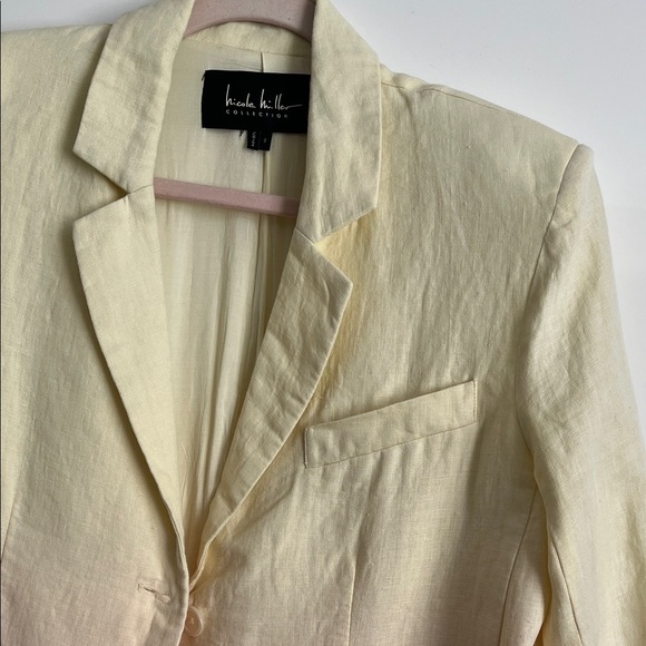 NICOLE MILLER Collection NWOT Oversized Linen Dip Dye Blazer Lined, Size S/M - Picture 5 of 11